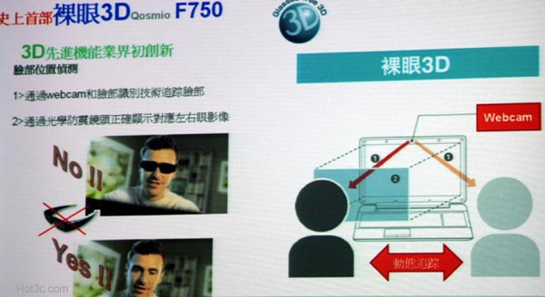 [Toshiba] Toshiba F750 裸視3D技術解析